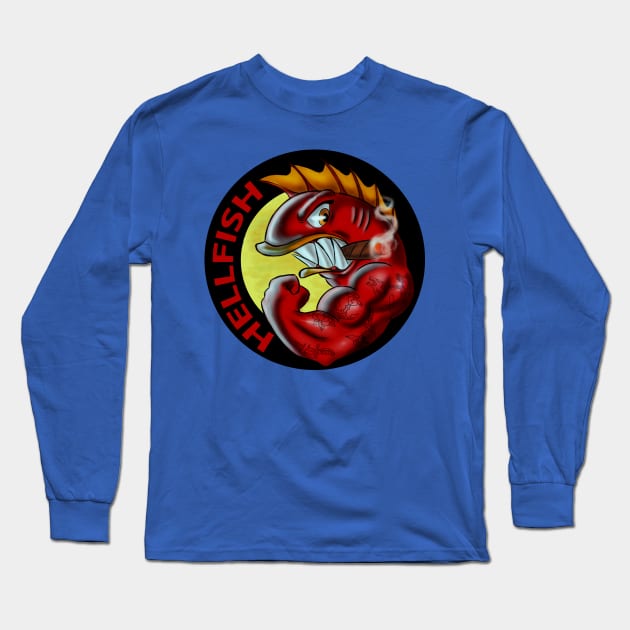 hellfish Long Sleeve T-Shirt by Bertoni_Lee